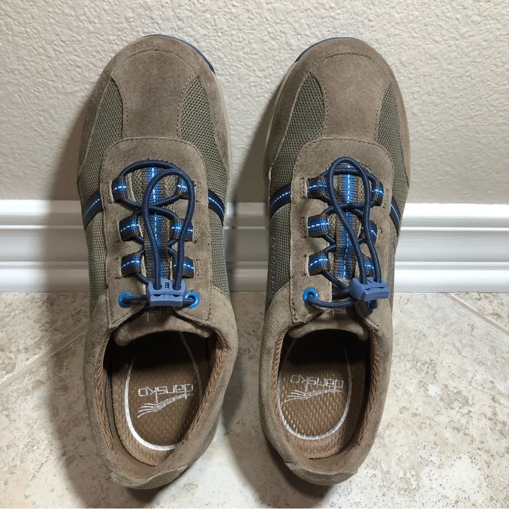 Dansko‎ Helen Women's Brown Suede Bungee Sneakers Shoes 40 US 9.5-10
